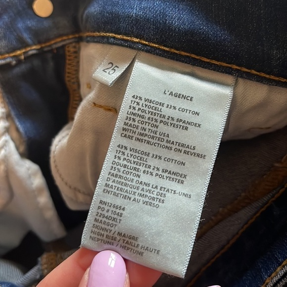 L’agence High Rise Margot skinny in Neptune 25 Y2K 90s - Picture 11 of 11